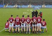 10 February 2013; The Westmeath team pose in the rain for the traditional team photograph. Allianz Football League, Division 2, Longford v Westmeath, Pearse Park, Longford. Picture credit: Oliver McVeigh / SPORTSFILE