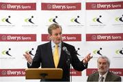 15 February 2013; An Taoiseach Enda Kenny T.D at an announcement between Elverys Sports and Coaching Ireland. Elverys Sports, Dundrum Town Centre, Dublin. Picture credit: David Maher / SPORTSFILE