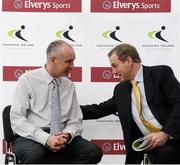 15 February 2013; An Taoiseach Enda Kenny T.D with Patrick Rowland, CEO Elverys Sports, in attendance at an announcement between Elverys Sports and Coaching Ireland. Elverys Sports, Dundrum Town Centre, Dublin. Picture credit: David Maher / SPORTSFILE