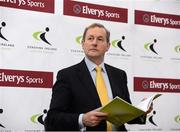 15 February 2013; An Taoiseach Enda Kenny T.D in attendance at an announcement between Elverys Sports and Coaching Ireland. Elverys Sports, Dundrum Town Centre, Dublin. Picture credit: David Maher / SPORTSFILE