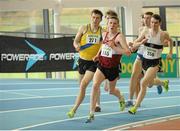 10 February 2013; A general view of competitors in action during the Mens Under 23 1500m event. Woodie’s DIY AAI Junior & Under 23 Indoor Championships 2013, Athlone Institute of Technology Arena, Athlone, Co. Westmeath. Picture credit: Tomas Greally / SPORTSFILE