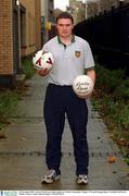 30 November 2001; Gerard McGil, part time teacher at Larkin Community College, UCD and Donegal player, Football and Soccer, Dublin. Picture credit; Damien Eagers / SPORTSFILE