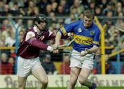 20 April 2003; Conor Gleeson, Tipperary, in action against Tony Og Regan, Galway. Allianz National Hurling League, Division 1, Tipperary v Galway, Semple Stadium, Thurles. Picture credit; Matt Browne / SPORTSFILE *EDI*