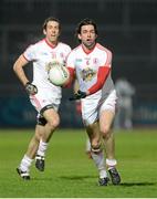 2 February 2013; Joe McMahon, Tyrone, and Justin McMahon, 21, during the game. Allianz Football League, Division 1, Down v Tyrone, Pairc Esler, Newry, Co. Down. Picture credit: Oliver McVeigh / SPORTSFILE