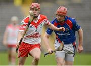 16 February 2013; Shay Casey,  Loughgiel Shamrocks, in action against Cathal Burke, St Thomas. AIB GAA Hurling All-Ireland Senior Club Championship, Replay, St Thomas v Loughgiel Shamrocks, St. Tiernach's Park, Clones, Co. Monaghan. Picture credit: Oliver McVeigh / SPORTSFILE