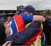 16 February 2013; Robert Murray, St Thomas', and John Burke celebrate after the game. AIB GAA Hurling All-Ireland Senior Club Championship, Replay, St Thomas v Loughgiel Shamrocks, St. Tiernach's Park, Clones, Co. Monaghan. Picture credit: Oliver McVeigh / SPORTSFILE