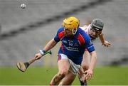 16 February 2013; Anthony Kelly, St Thomas, in action against Neil McGarry, Loughgiel Shamrocks. AIB GAA Hurling All-Ireland Senior Club Championship, Replay, St Thomas v Loughgiel Shamrocks, St. Tiernach's Park, Clones, Co. Monaghan. Picture credit: Oliver McVeigh / SPORTSFILE