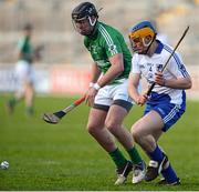 17 February 2013; Shane Dooley, Leinster, in action against Paul Killeen, Connacht. M. Donnelly GAA Hurling Interprovincial Championship, Semi-Final, Leinster v Connacht, O'Connor Park, Tullamore, Co. Offaly. Picture credit: Brian Lawless / SPORTSFILE