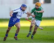 17 February 2013; Cyril Donnellan, Connacht, in action against David Redmond, Leinster. M. Donnelly GAA Hurling Interprovincial Championship, Semi-Final, Leinster v Connacht, O'Connor Park, Tullamore, Co. Offaly. Picture credit: Brian Lawless / SPORTSFILE