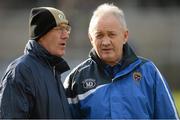 17 February 2013; Ger O'Keefe, left, and Ger 'O Sullivan, Munster management. M. Donnelly GAA Football Interprovincial Championship, Semi-Final, Ulster v Munster, Athletic Grounds, Armagh. Picture credit: Oliver McVeigh / SPORTSFILE