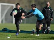 20 February 2013; Ireland's Craig Gilroy is tackled by Conor Murray during squad training ahead of their side's RBS Six Nations Rugby Championship match against Scotland on Sunday. Ireland Rugby Squad Training, Carton House, Maynooth, Co. Kildare. Picture credit: David Maher / SPORTSFILE