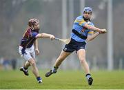 20 February 2013; Noel McGrath, University College Dublin, in action against Paddy Stapleton, University of Limerick. Irish Daily Mail Fitzgibbon Cup Quarter-Final, University College Dublin v University of Limerick, UCD, Belfield, Dublin. Picture credit: Dáire Brennan / SPORTSFILE