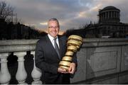 21 February 2013; Pictured in Wood Quay Venue, Dublin, at the announcement of the 2014 Giro d'Italia 'Grande Partenza', the Big Start, which will take place in Belfast & Dublin next May 10th-12th, 2014, is Stephen Roche, previous winner of the 'Maglia Rosa' the winners pink jersey in 1987. Dublin City Council, Wood Quay Venue, Civic Offices, Dublin. Picture credit: Brian Lawless / SPORTSFILE