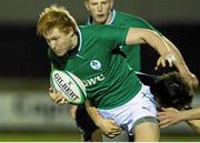 22 February 2013; Rory Scholes, Ireland, attempts to break through the Scotland defence. U20 Six Nations Rugby Championship, Scotland v Ireland, Galashiels RFC, Netherdale, Scotland. Picture credit: Alan Harvey / SPORTSFILE
