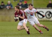 23 February 2013; Gary Sice, Galway, in action against Paraic Smith, Louth. Allianz Football League, Division 2, Louth v Galway, Gaelic Grounds, Drogheda, Co. Louth. Photo by Sportsfile