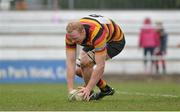 23 February 2013; Ron Boucher, Lansdowne, scores his side's second try. Ulster Bank League, Division 1A, Cork Constitution v Lansdowne, Temple Hill, Cork. Picture credit: Diarmuid Greene / SPORTSFILE