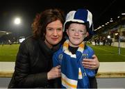 23 February 2013; Leinster supporters Darina and Max Reid, aged 9, from Malahide, Dublin, ahead of the game. Celtic League 2012/13, Round 16, Leinster v Scarlets, RDS, Ballsbridge, Dublin. Photo by Sportsfile