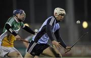 23 February 2013; Mark Schutte, Dublin, in action against Dermot Mooney, Offaly. Allianz Hurling League, Division 1B, Dublin v Offaly, Parnell Park, Dublin. Picture credit: Dáire Brennan / SPORTSFILE