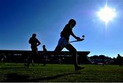 24 February 2013; A general view of Galway players warming up before the game. Allianz Hurling League, Division 1A, Galway v Kilkenny, Pearse Stadium, Galway. Picture credit: Barry Cregg / SPORTSFILE