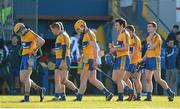 24 February 2013; Clare players after defeat to Waterford. Allianz Hurling League, Division 1A, Clare v Waterford, Cusack Park, Ennis, Co. Clare. Picture credit: Diarmuid Greene / SPORTSFILE