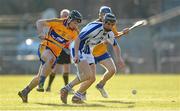 24 February 2013; Darragh Fives, Waterford, in action against Nicky O'Connell, Clare. Allianz Hurling League, Division 1A, Clare v Waterford, Cusack Park, Ennis, Co. Clare. Picture credit: Diarmuid Greene / SPORTSFILE