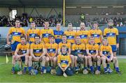 24 February 2013; The Clare team with mascot Cian Hogan, aged 14. Allianz Hurling League, Division 1A, Clare v Waterford, Cusack Park, Ennis, Co. Clare. Picture credit: Diarmuid Greene / SPORTSFILE