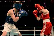 24 February 2013; Paddy Barnes, right, Holy Family Boxing Club, Ireland, exchanges punches with Aidan Metcalfe, Crumlin Boxing Club, during their bout. Katie Taylor Fight Night, Bord Gais Energy Theatre, Grand Canal Square, Docklands, Dublin. Picture credit: David Maher / SPORTSFILE