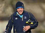 25 February 2013; Leinster's Ian Madigan arrives for squad training ahead of their Celtic League 2012/13 game against Newport Gwent Dragons on Friday. Leinster Rugby Squad Training and Media Briefing, UCD, Belfield, Dublin. Picture credit: Barry Cregg / SPORTSFILE