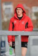 27 February 2013; Ulster's Craig Gilroy sits out squad training ahead of their Celtic League 2012/13 match against Benetton Treviso on Friday. Ulster Rugby Squad Training, Ravenhill Park, Belfast, Co. Antrim. Picture credit: Oliver McVeigh / SPORTSFILE