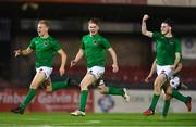 30 October 2017; Cork City players celebrate after their goalkeeper Alan Kelleher saved the last penalty during the SSE Airtricity National Under 17 League Final match between Cork City and Bohemians at Turner's Cross in Cork. Photo by Eóin Noonan/Sportsfile