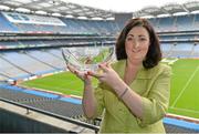 28 February 2013; The 2012 TESCO HomeGrown Club Person of the Year Awards took place today at Croke Park. The awards recognise the dedication and enthusiasm of our volunteers to their clubs throughout the country. Pictured with her award is Yeonette O’Rourke, from St. Joseph’s GAA, Co. Leitrim. Croke Park, Dublin. Picture credit: Barry Cregg / SPORTSFILE