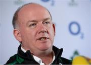 28 February 2013; Ireland head coach Declan Kidney during a press conference ahead of their RBS Six Nations Rugby Championship game against France on Saturday the 9th of March. Ireland Rugby Press Conference, Carton House, Maynooth, Co. Kildare. Picture credit: Matt Browne / SPORTSFILE
