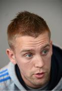 28 February 2013; Dublin's Jonny Cooper during a press conference ahead of their side's Allianz Football League, Division 1, game against Mayo on Saturday. Dublin Football Press Conference, Gibson Hotel, Point Village, Dublin. Picture credit: Brian Lawless / SPORTSFILE