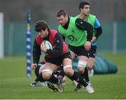 28 February 2013; Ireland's Donncha O'Callaghan in action during squad training ahead of their RBS Six Nations Rugby Championship game against France on Saturday the 9th of March. Ireland Rugby Squad Training, Carton House, Maynooth, Co. Kildare. Picture credit: Matt Browne / SPORTSFILE