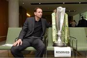 1 March 2013; Sligo Rovers manager Ian Baraclough in attendance at the Airtricity League launch 2013. Aviva Stadium, Lansdowne Road, Dublin. Picture credit: David Maher / SPORTSFILE