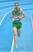 1 March 2013; Ireland's John Travers in action during his heat of the Men's 3000m where he finished in 11th place in a time of 8:23.83sec. 2013 European Indoor Athletics Championships, Scandinavium Arena, Gothenburg, Sweden. Picture credit: Brendan Moran / SPORTSFILE
