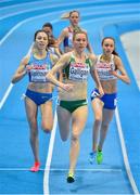 1 March 2013; Ireland's Roseanne Galligan on her way to winning her heat of the Women's 800m in a time of 2:03.62sec and qualifying for the semi-final. 2013 European Indoor Athletics Championships, Scandinavium Arena, Gothenburg, Sweden. Picture credit: Brendan Moran / SPORTSFILE