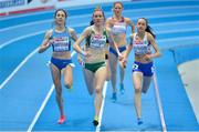 1 March 2013; Ireland's Roseanne Galligan on her way to winning her heat of the Women's 800m in a time of 2:03.62sec and qualifying for the semi-final. 2013 European Indoor Athletics Championships, Scandinavium Arena, Gothenburg, Sweden. Picture credit: Brendan Moran / SPORTSFILE