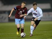 1 March 2013; Eric Foley, Drogheda United, in action against Vinny Faherty, Dundalk. Jim Malone Perpetual Trophy, Dundalk v Drogheda United, Oriel Park, Dundalk, Co. Louth. Photo by Sportsfile