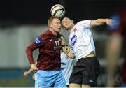 1 March 2013; Peter Hynes, Drogheda United, in action against Patrick Hoban, Dundalk. Jim Malone Perpetual Trophy, Dundalk v Drogheda United, Oriel Park, Dundalk, Co. Louth. Photo by Sportsfile