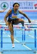 1 March 2013; Women's pentathlon champion Antoinette Nana Djimou of France on her way to victory in the Women's 60m Hurdles event. 2013 European Indoor Athletics Championships, Scandinavium Arena, Gothenburg, Sweden. Picture credit: Brendan Moran / SPORTSFILE