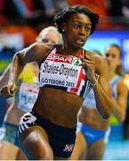 1 March 2013; Perri Shakes-Drayton of Great Britain in action during the Women's 400m heats. 2013 European Indoor Athletics Championships, Scandinavium Arena, Gothenburg, Sweden. Picture credit: Brendan Moran / SPORTSFILE