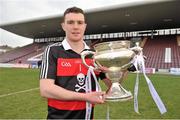 2 March 2013; University College Cork captain Darren McCarthy with the Fitzgibbon Cup. Irish Daily Mail Fitzgibbon Cup Final, Mary Immaculate College, Limerick v University College Cork, Pearse Stadium, Galway. Picture credit: Barry Cregg / SPORTSFILE