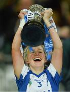 2 March 2013; Milford captain, Elaine O'Riordan, lifts the cup at the end of the game. All Ireland Senior Camogie Club Championship Final, Killimor, Galway, v Milford, Cork, Croke Park, Dublin. Picture credit: Ray McManus / SPORTSFILE