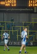 2 March 2013; The final score of the match. Allianz Football League, Division 2, Laois v Louth, O'Moore Park, Portlaoise, Co. Laois. Picture credit: Matt Browne / SPORTSFILE