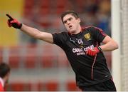 3 March 2013; Connaire Harrison, Down, celebrates after scoring his side's first goal. Allianz Football League, Division 1, Down v Cork, Pairc Esler, Newry, Co. Down. Photo by Sportsfile