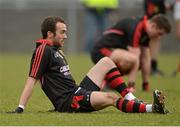 3 March 2013; A dejected Conor Laverty, Down, at the end of the game. Allianz Football League, Division 1, Down v Cork, Pairc Esler, Newry, Co. Down. Photo by Sportsfile