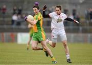 3 March 2013; Rory Kavanagh, Donegal, in action against Mark Donnelly, Tyrone. Allianz Football League, Division 1, Tyrone v Donegal, Healy Park, Omagh, Co. Tyrone. Picture credit: Oliver McVeigh / SPORTSFILE