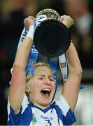 2 March 2013; Milford captain, Elaine O'Riordan, lifts the cup. All Ireland Senior Camogie Club Championship Final, Killimor, Galway, v Milford, Cork, Croke Park, Dublin. Picture credit: Ray McManus / SPORTSFILE