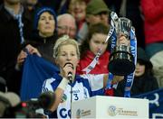 2 March 2013; The Milford captain, Elaine O'Riordan, celebrates with the cup. All Ireland Senior Camogie Club Championship Final, Killimor, Galway, v Milford, Cork, Croke Park, Dublin. Picture credit: Ray McManus / SPORTSFILE